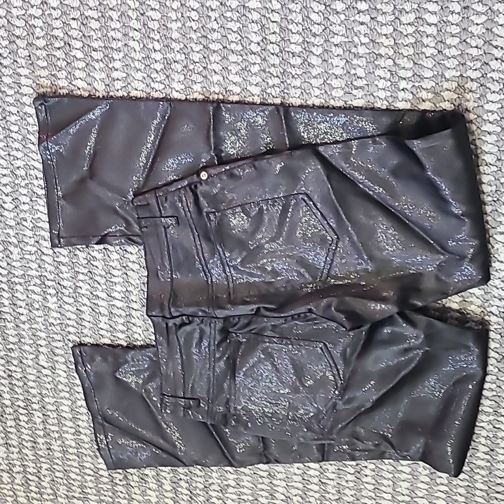 Y2K MISEMEANOR‎ PANTS BLACK POLYESTER SPANDEX SIZE 5 - Picture 3 of 14